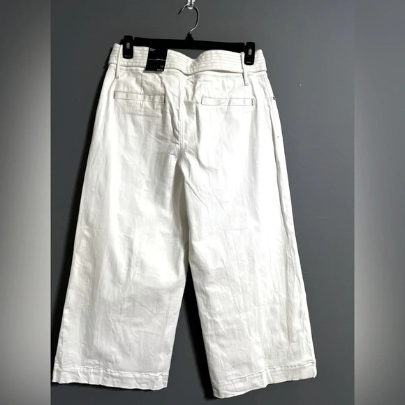 INC INTERNATIONAL CONCEPTS TIE-WAIST CULOTTE PANTS, WHITE, Size 12 - Picture 4 of 13